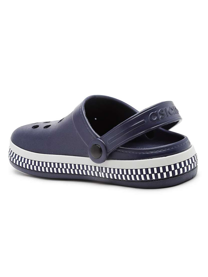 men navy blue back strap clog - 20522056 -  Standard Image - 3