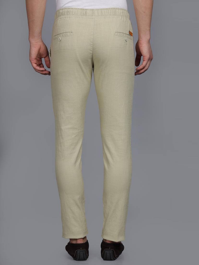 men beige linen casual trouser - 20522454 - Standard Image - 3