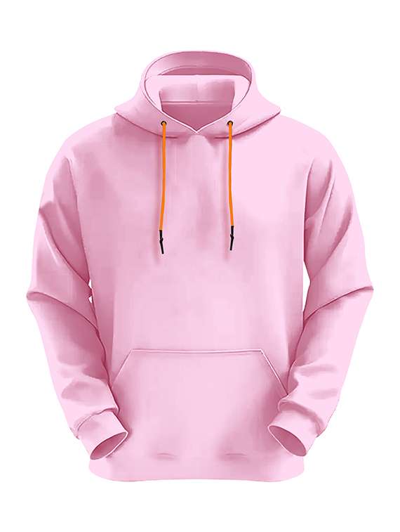 Buy online Men Pink Hooded Neck Sweatshirts from top wear for Men