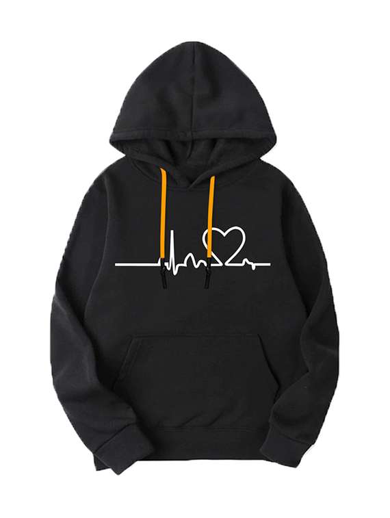 men long sleeved chest print sweatshirt