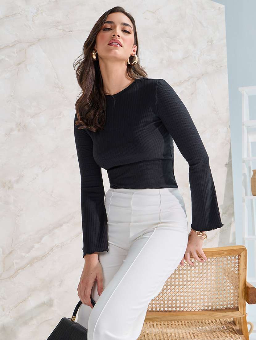 women solid top - 20533605 -  Standard Image - 3