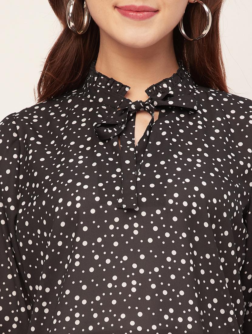 black georgette straight top - 20533746 - Standard Image - 5