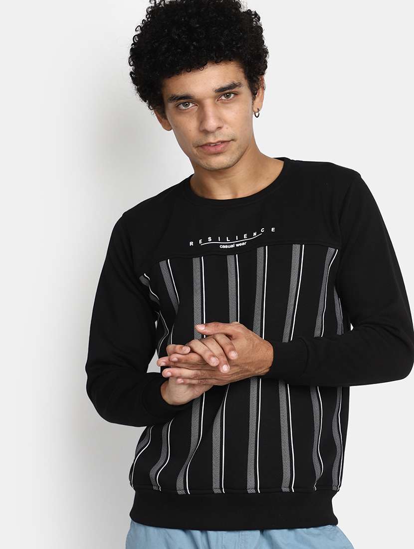 men front print round neck sweatshirt - 20534051 - Standard Image - 3