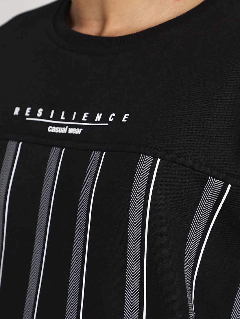 men front print round neck sweatshirt - 20534051 - Standard Image - 5