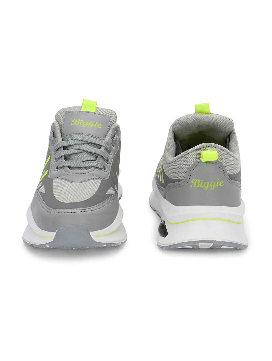 men grey color blocked lace-up sports shoe - 20534165 - Standard Image - 3