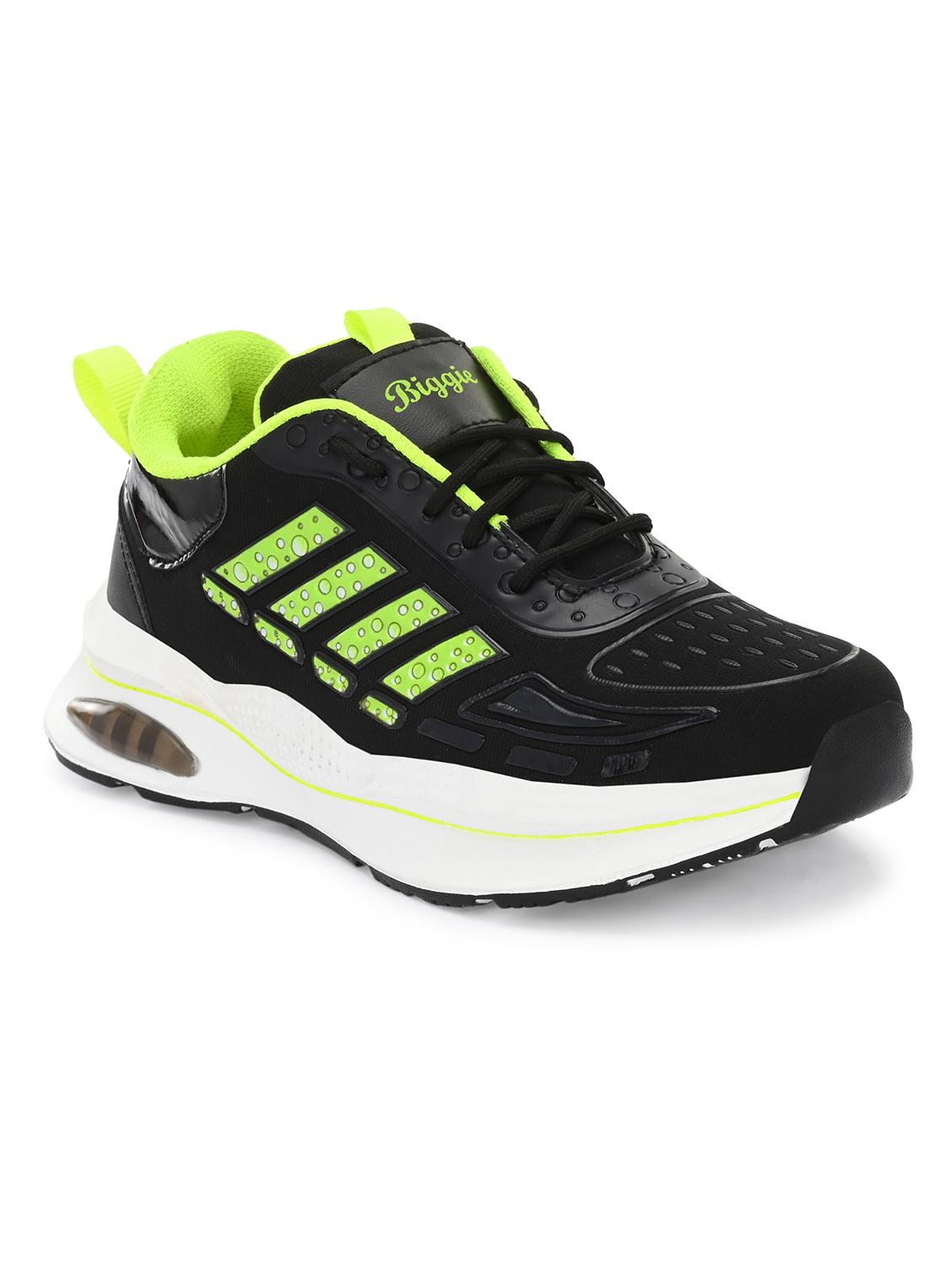 men black & neon lace-up sports shoe - 20534166 - Zoom Image - 0
