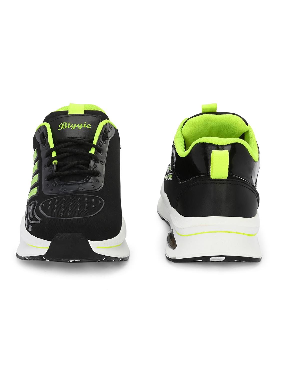 men black & neon lace-up sports shoe - 20534166 - Standard Image - 3