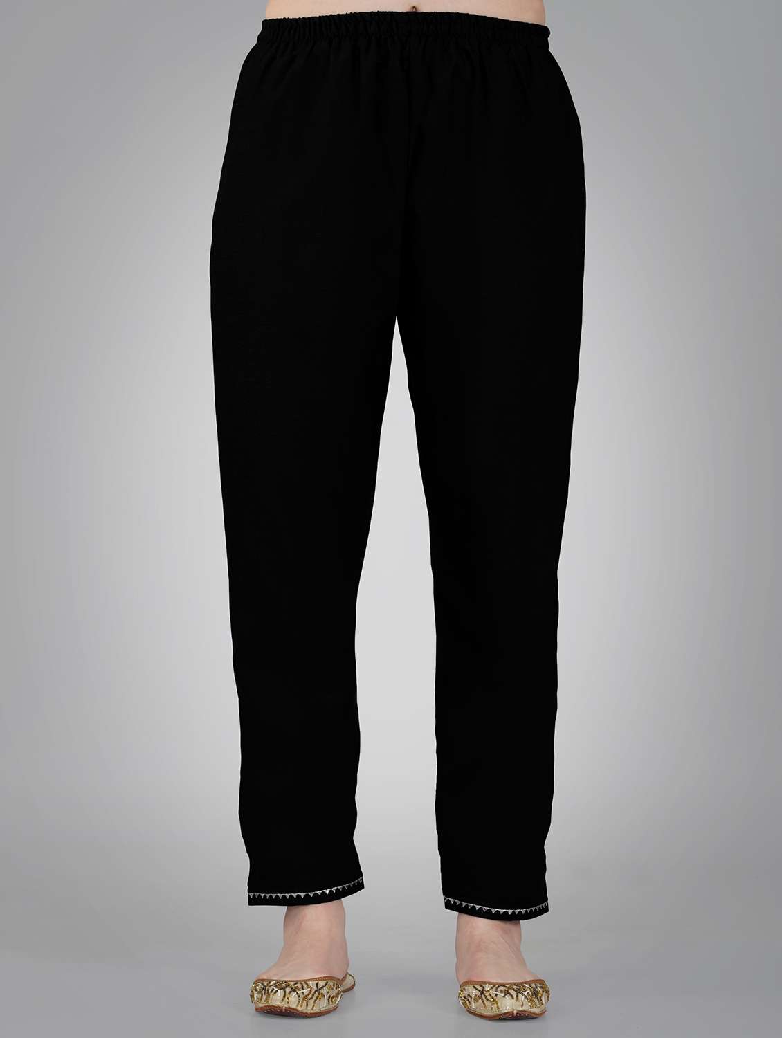 black cotton blend kurta pant set - 20534287 - Standard Image - 3