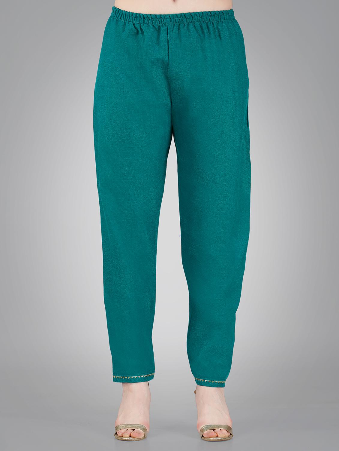 light blue cotton blend kurta pant set - 20534304 - Standard Image - 3