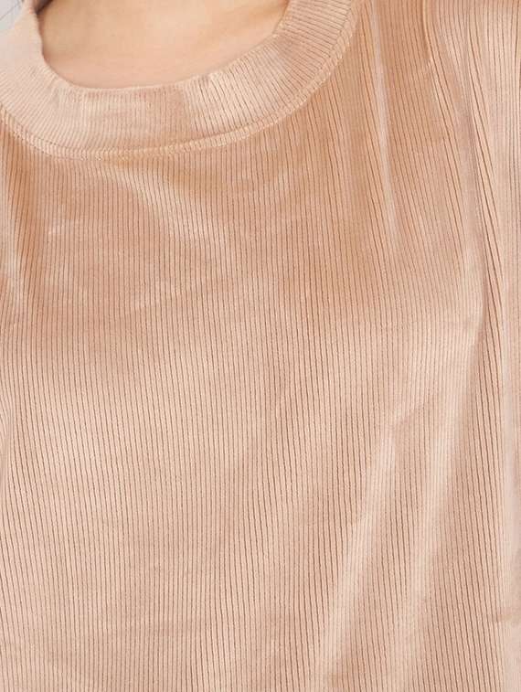 women long sleeved solid nightwear pyjama set - 20534307 -  Standard Image - 3