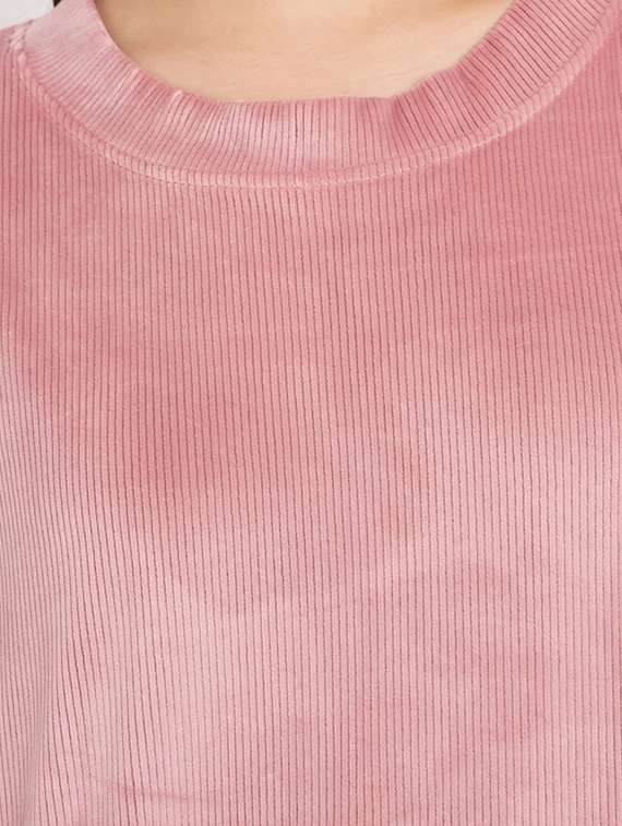 women long sleeved solid nightwear pyjama set - 20534312 -  Standard Image - 3