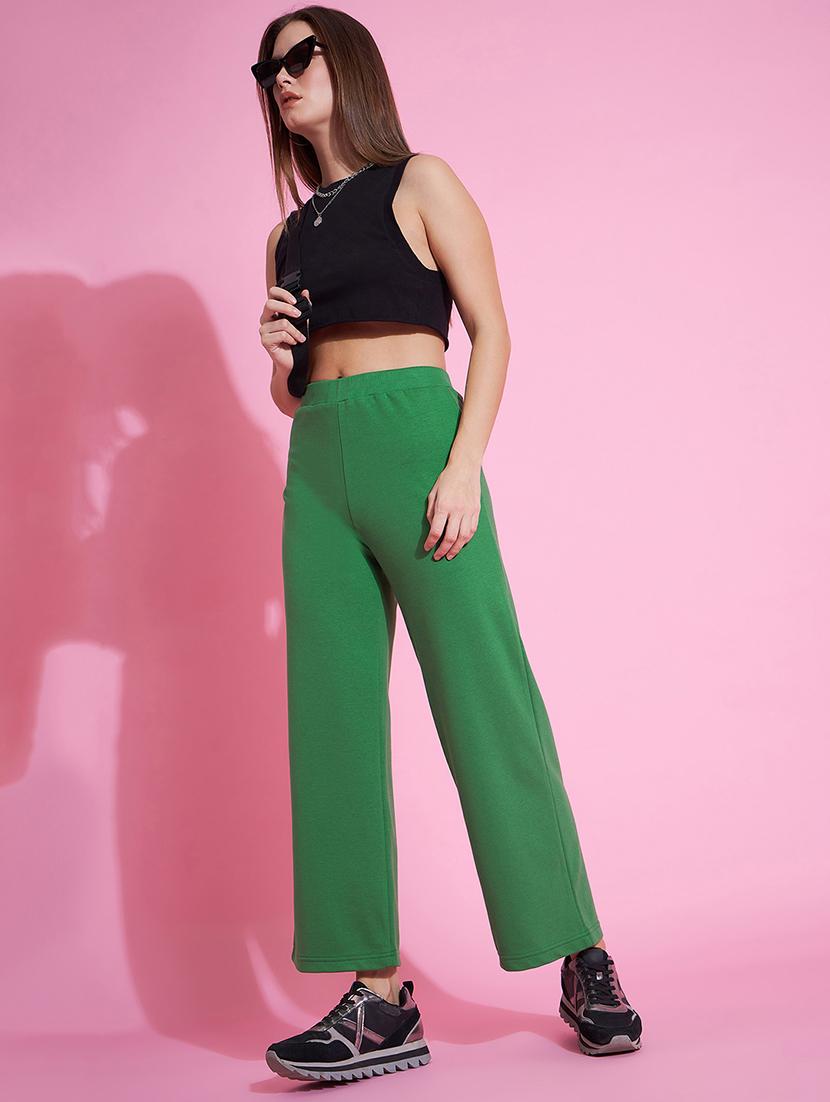 women green cotton track pant - 20534319 - Standard Image - 3