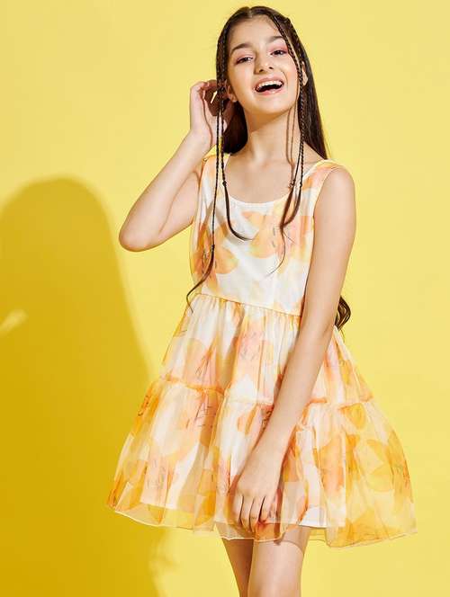 girls round neck sleeveless frock - 20534439 -  Standard Image - 0