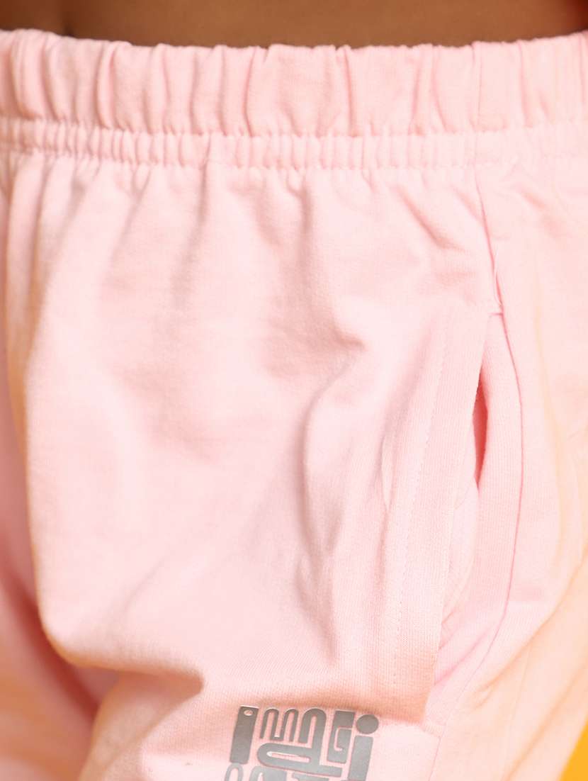 girls front typographic detailed hooded top & trouser set - 20534598 -  Standard Image - 5