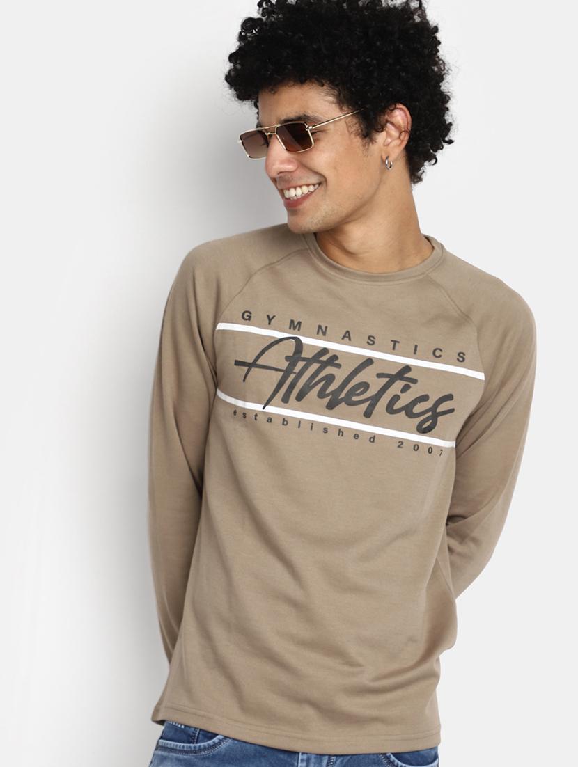 men taupe typographic t-shirt - 20534908 - Standard Image - 3