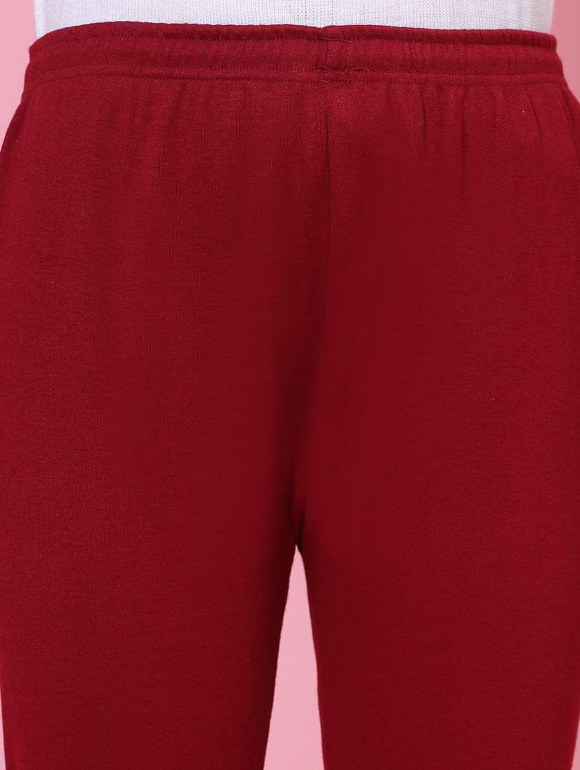 women maroon woolen legging - 20535193 -  Standard Image - 5