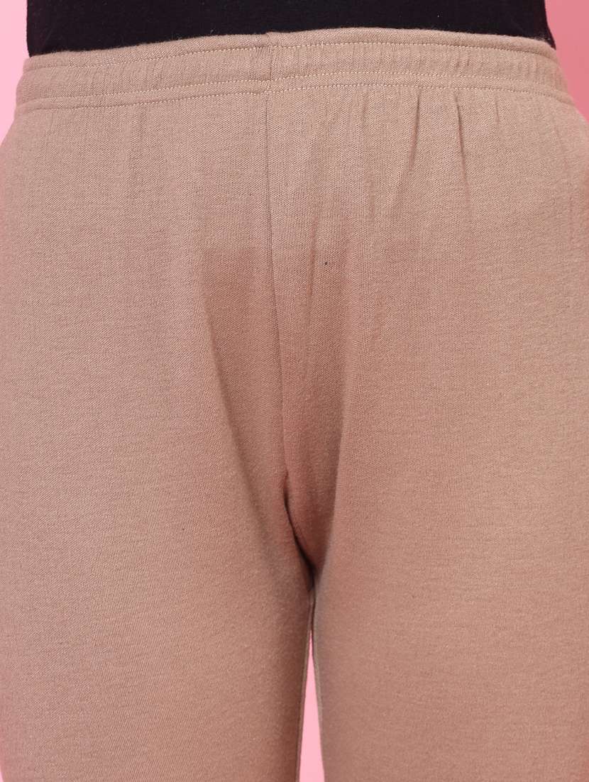 women beige woolen legging - 20535200 -  Standard Image - 5