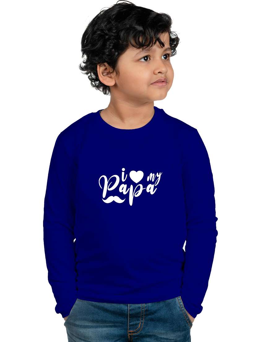 boys round neck typographic printed t-shirt