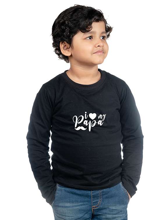 boys round neck typographic printed t-shirt