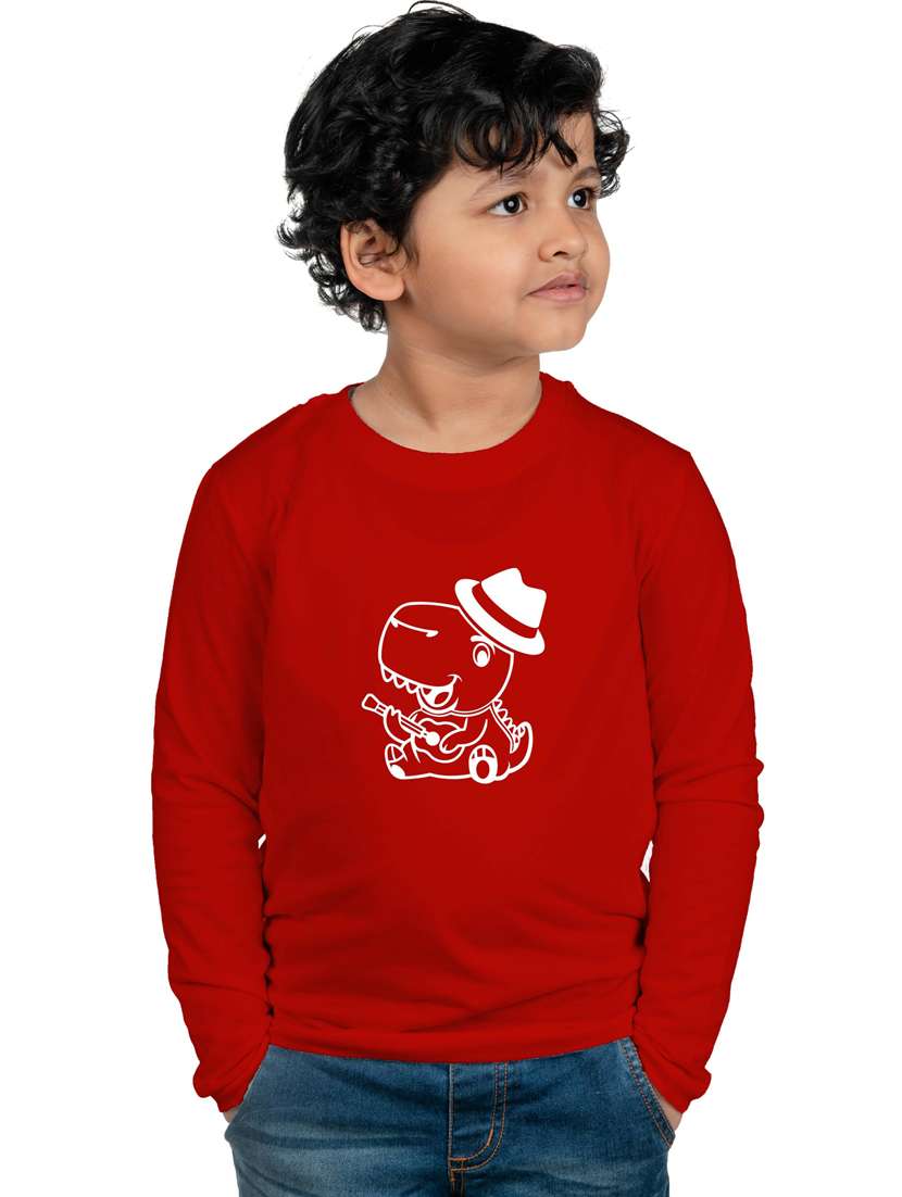 boys round neck graphic printed t-shirt