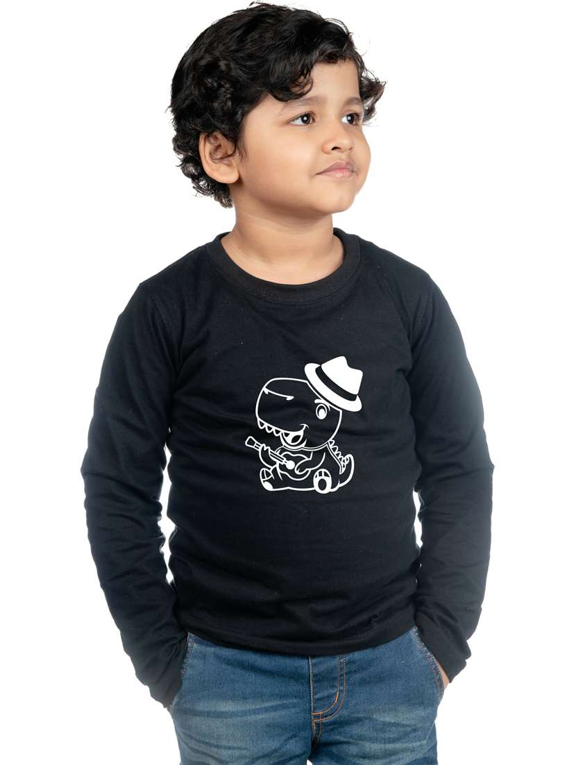 boys round neck graphic printed t-shirt