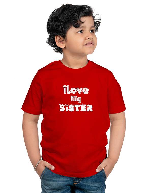 boys round neck typographic printed t-shirt