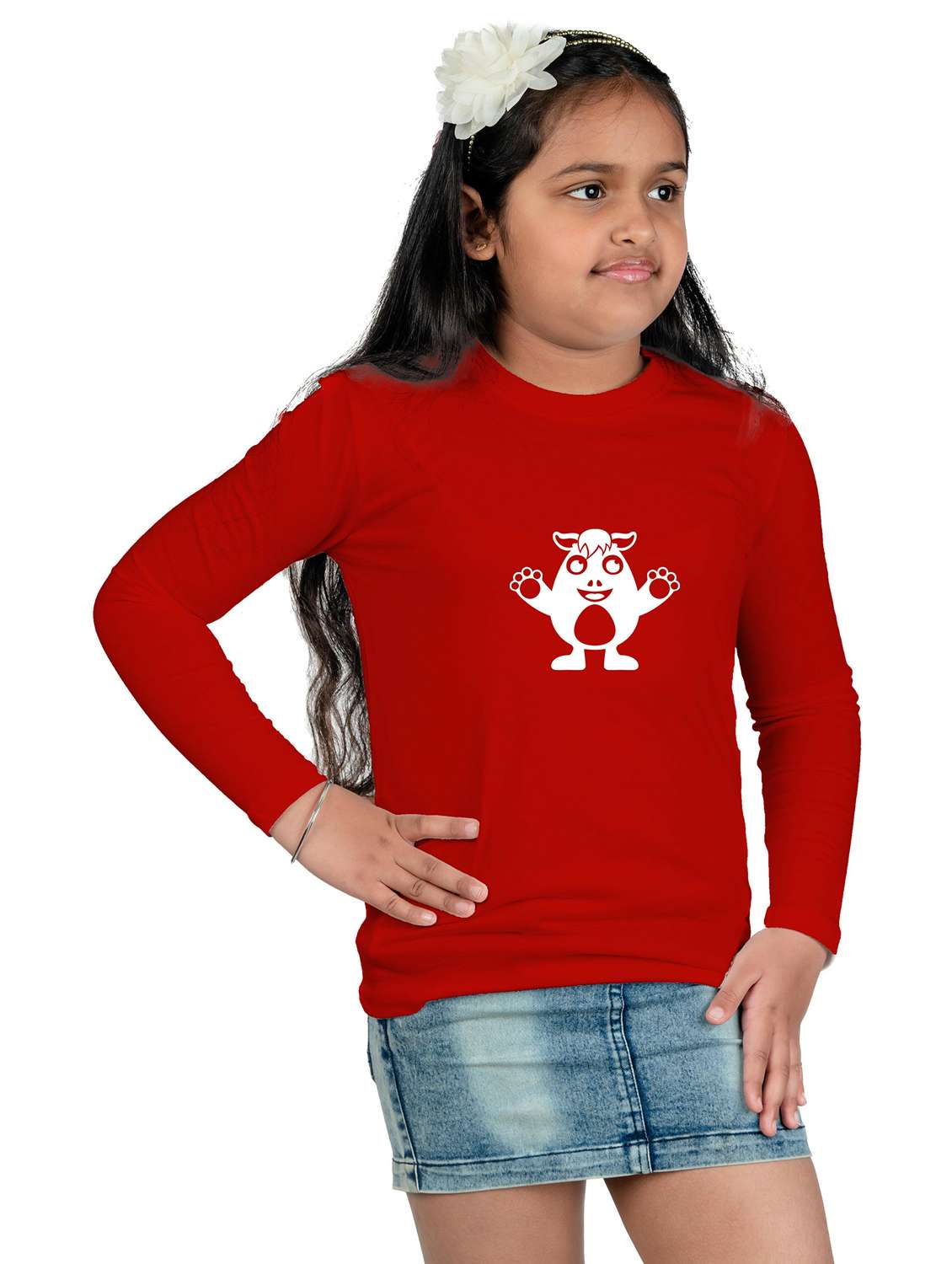 red cotton blend tee - 20535739 -  Standard Image - 3