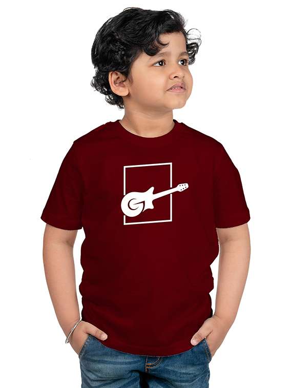maroon pure cotton t-shirt