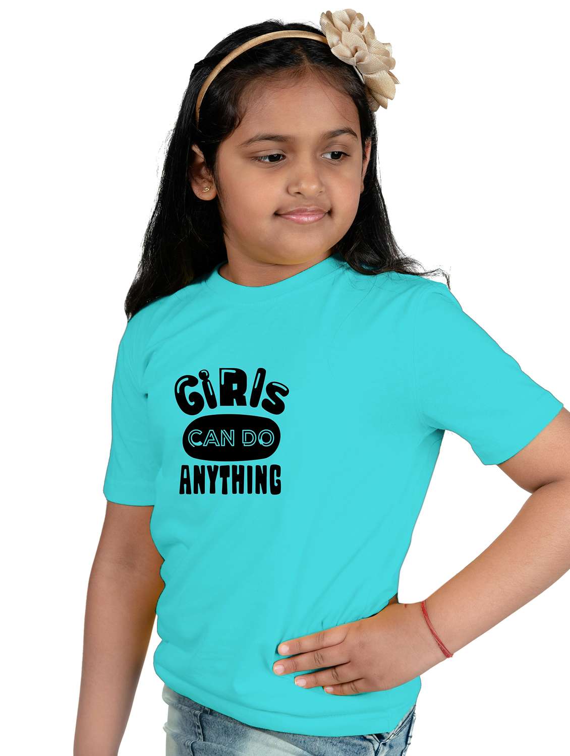 light blue cotton blend tee
