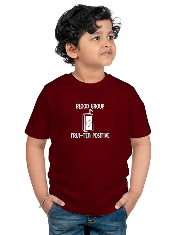 maroon cotton blend t-shirt