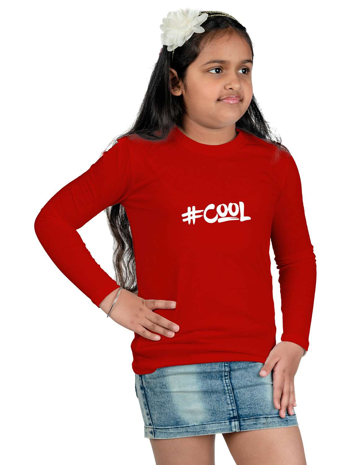 red cotton blend tee - 20535948 -  Standard Image - 3