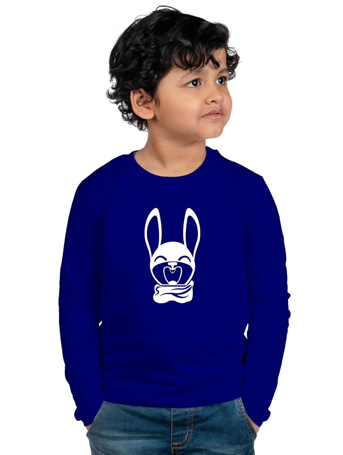 boys round neck chest printed t-shirt