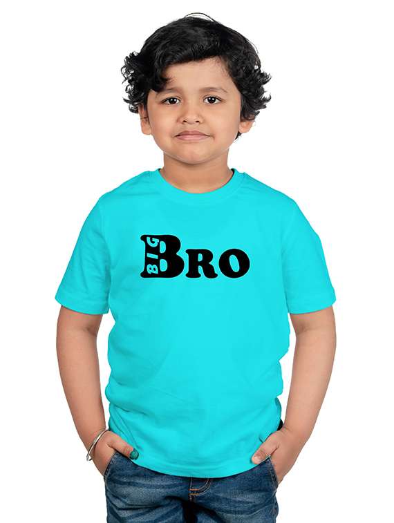boys round neck chest printed t-shirt