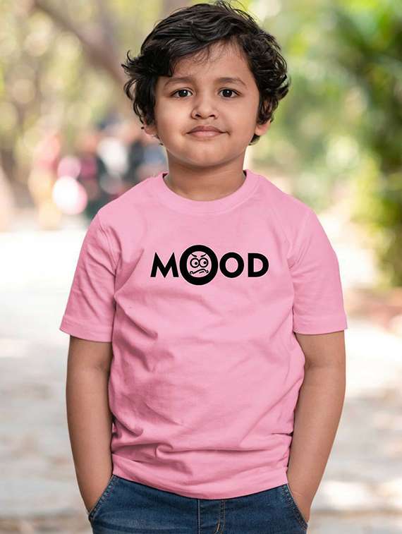 boys round neck chest printed t-shirt