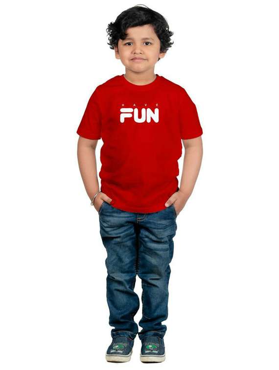 red cotton blend tee - 20536155 -  Standard Image - 3