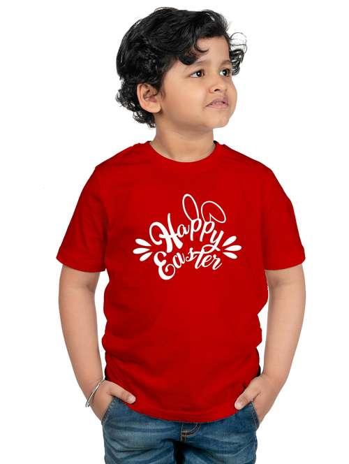 red cotton blend tee - 20536161 -  Standard Image - 0