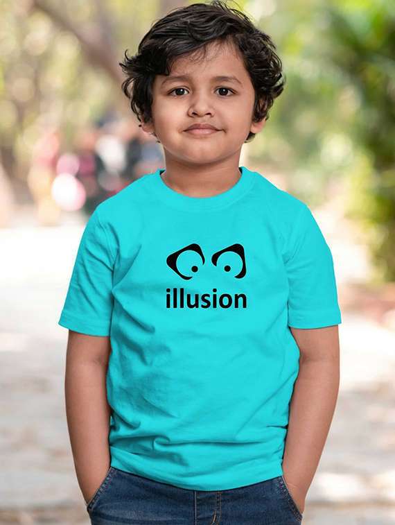 boys round neck chest printed t-shirt