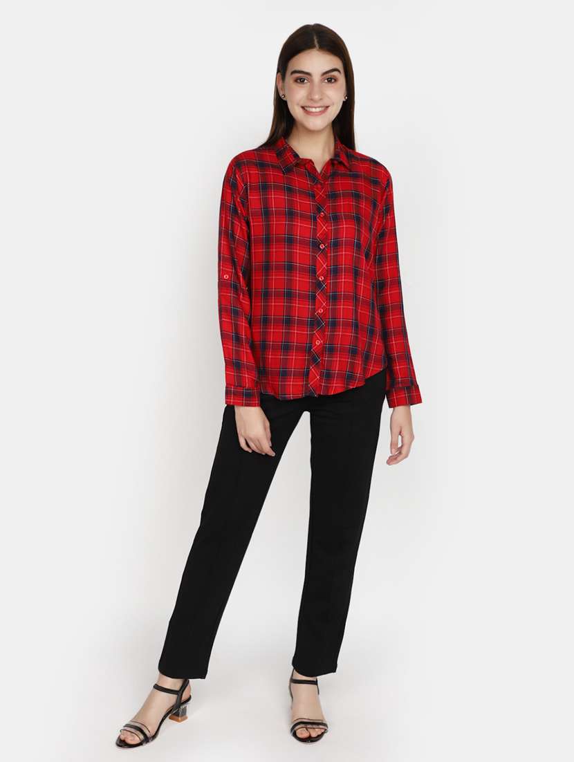 women solid black flat front trouser - 20536308 -  Standard Image - 3