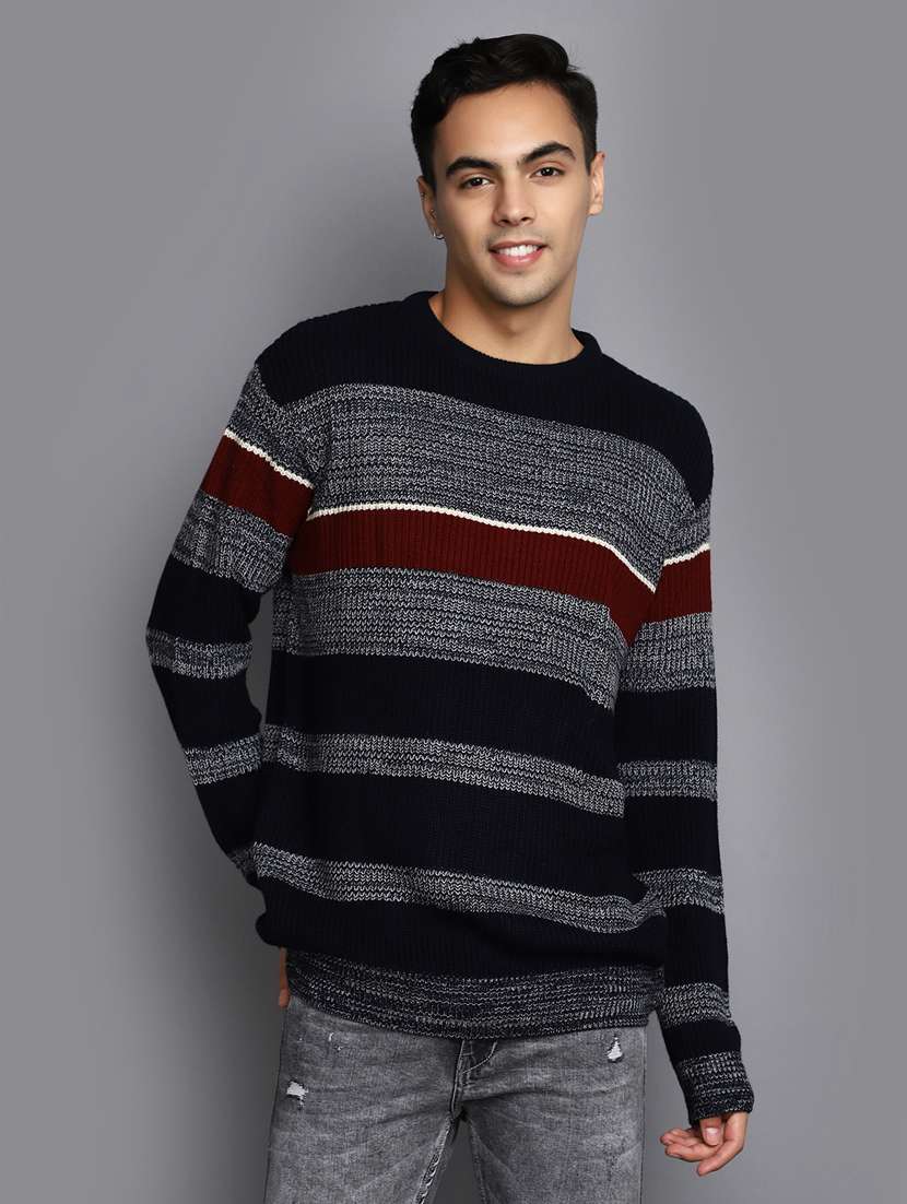 men multi colored striped pullover - 20536529 -  Zoom Image - 0