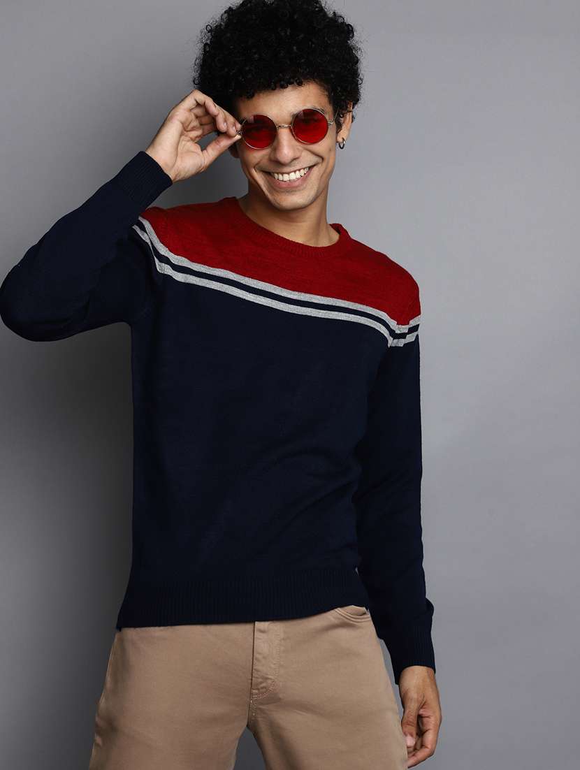 men color blocked pullover - 20536537 -  Standard Image - 3