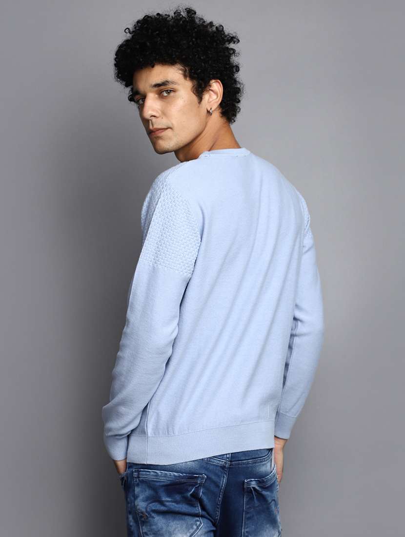 men self designed crew neck pullover - 20536540 -  Standard Image - 3