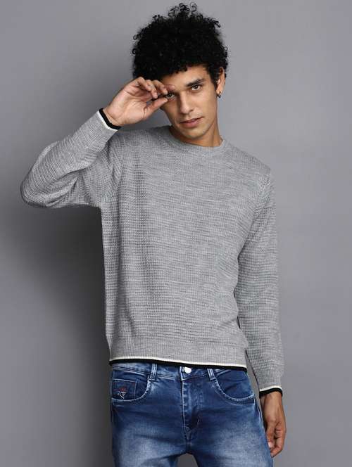 men solid crew neck pullover - 20536542 -  Standard Image - 0