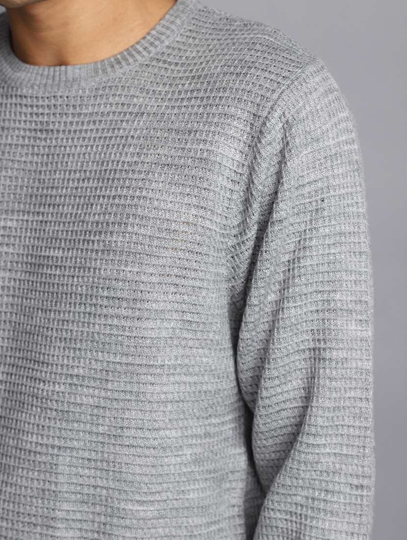 men solid crew neck pullover - 20536542 -  Standard Image - 5