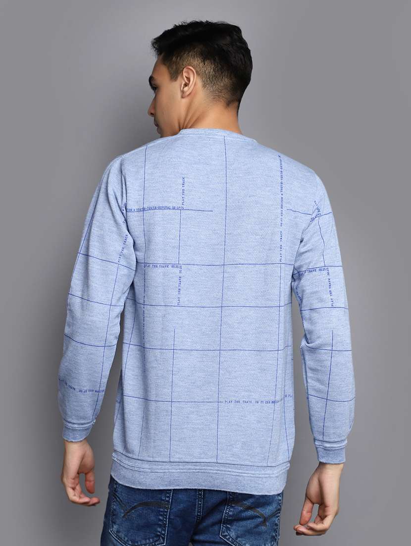 men blue typographic pullover - 20536551 -  Standard Image - 3