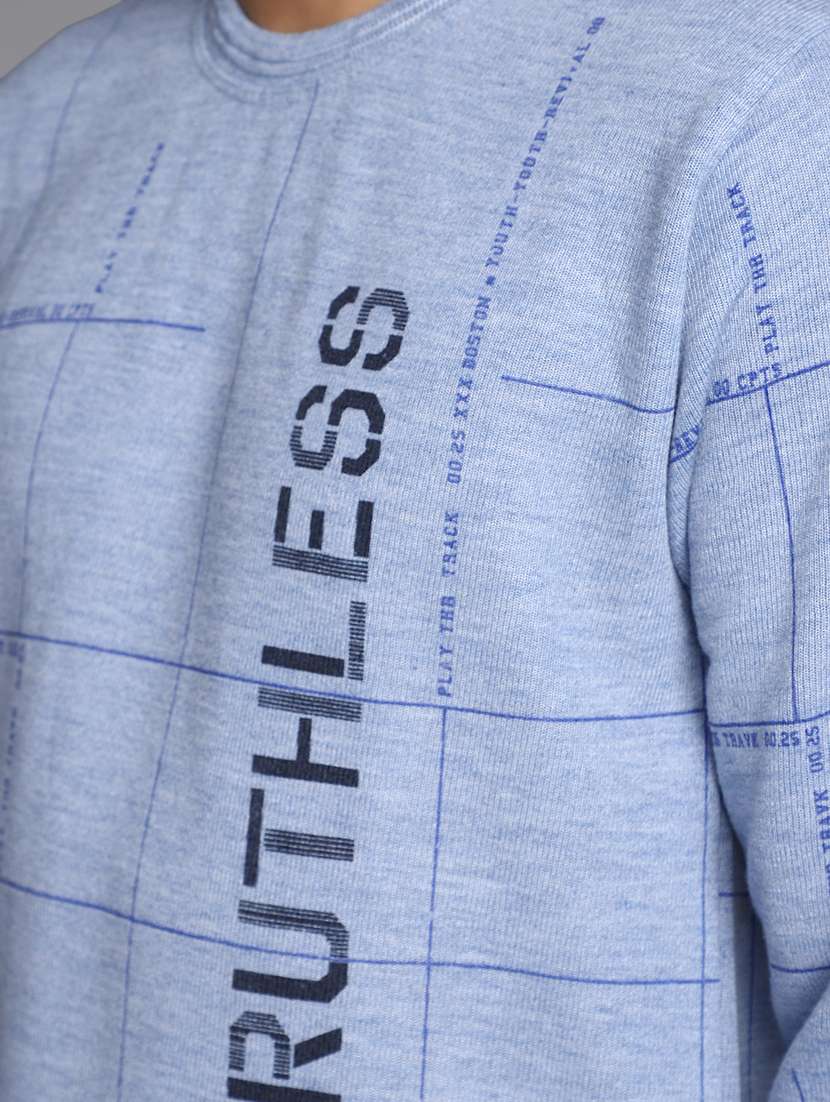 men blue typographic pullover - 20536551 -  Standard Image - 5