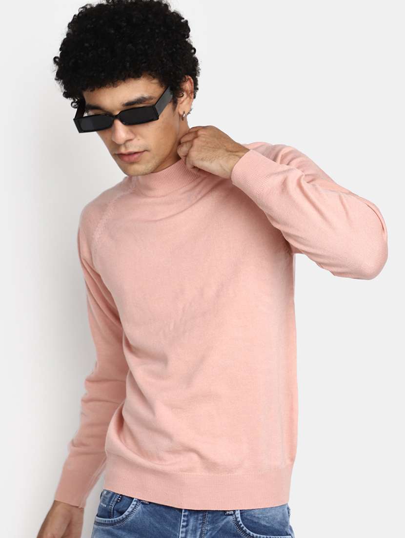 men solid mock neck pullover - 20536577 -  Standard Image - 3