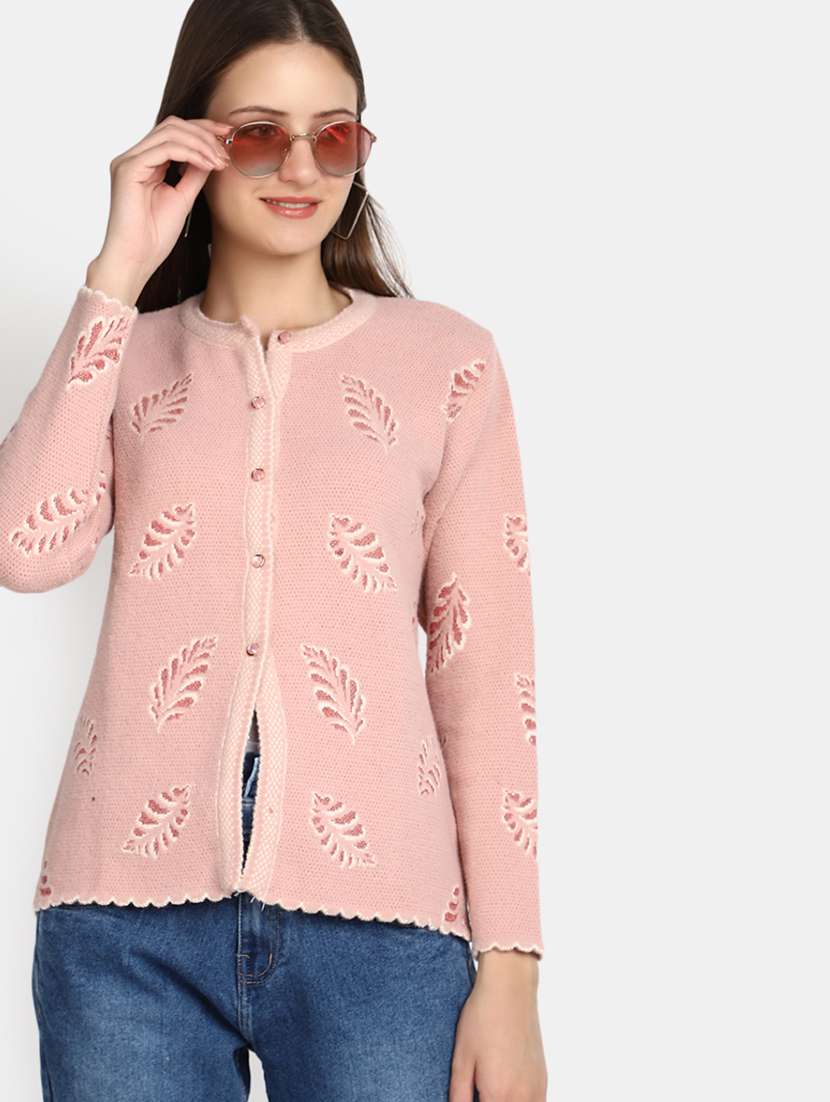 pink acrylic cardigan - 20536671 -  Standard Image - 3