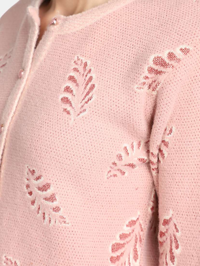 pink acrylic cardigan - 20536671 -  Standard Image - 5