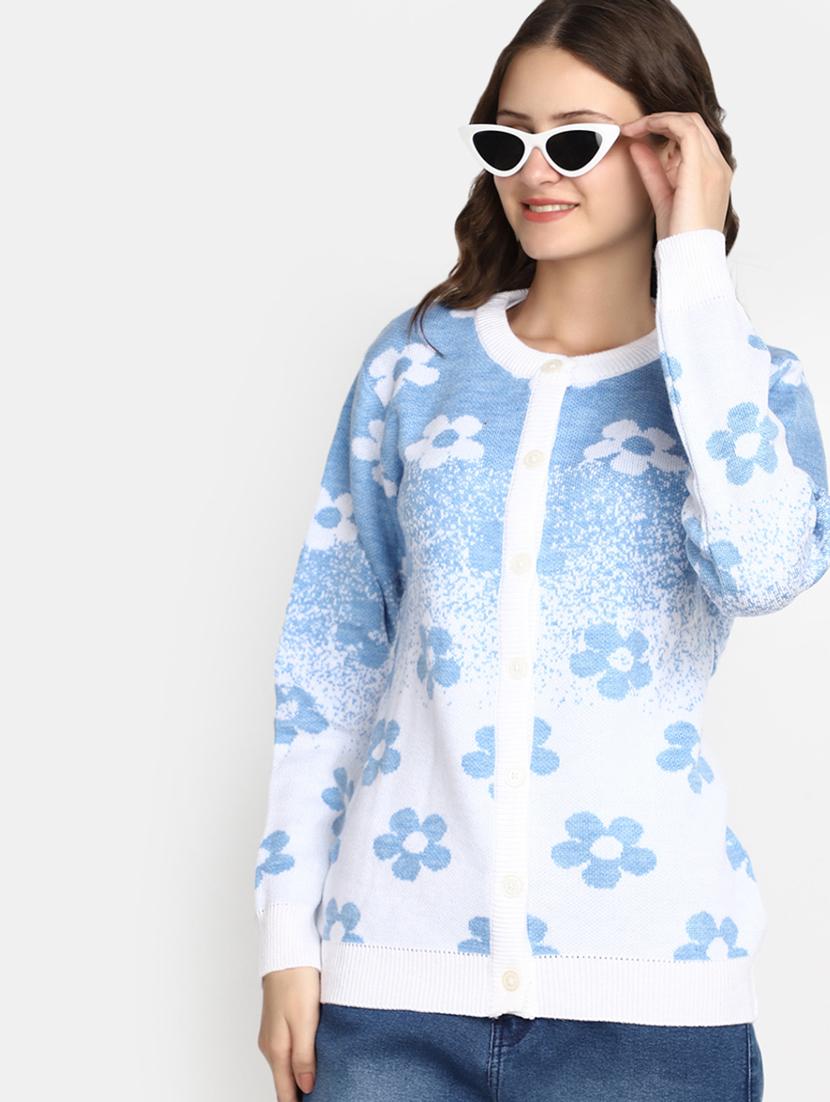 light blue acrylic cardigan - 20536678 - Standard Image - 3