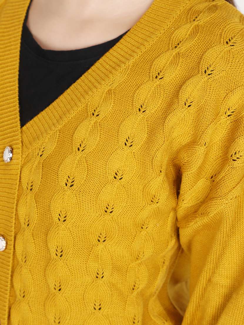 gold acrylic cardigan - 20536681 -  Standard Image - 5